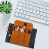 Leather Roll Bag for Pens, Leather Pencil Case, PU Pencil