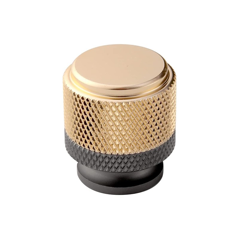 Ntresbonne 6 Pack 1 Inch Cabinet Knobs Gold and Grey