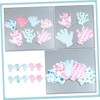 Minkissy 3sets Bath Mittens Body Scrubbing Gloves Polyester Exfoliating Mittens