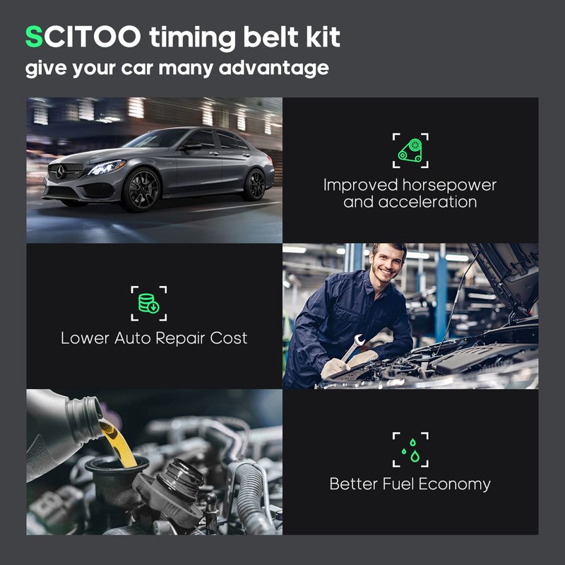 SCITOO TCKWP284A Engine Timing Belt Kit Fits for 06-12 for
