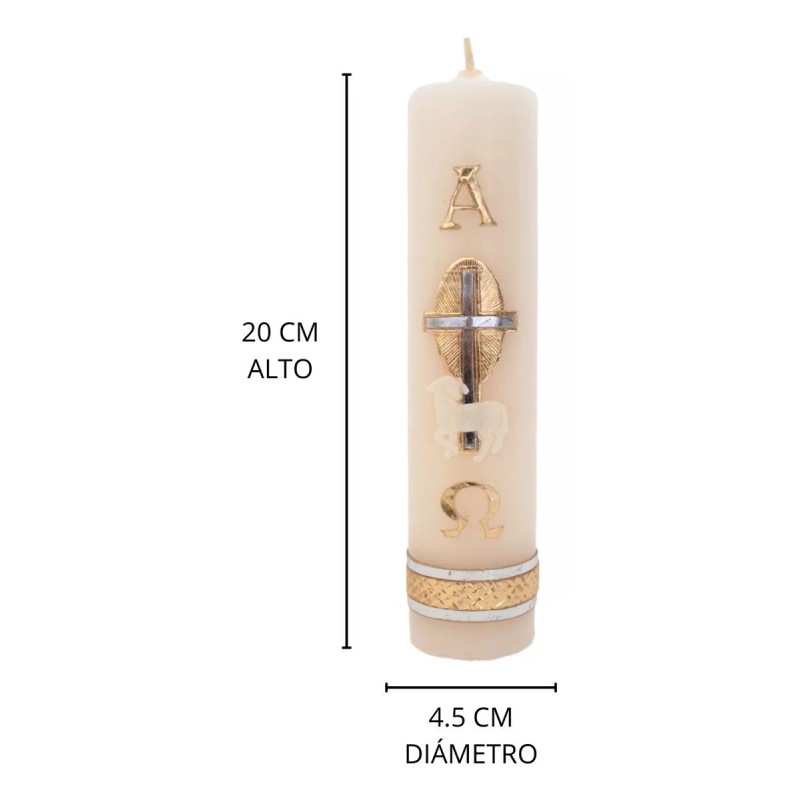 CEB Cirio Pascual #1 Duo Decorado Oro Y Rojo