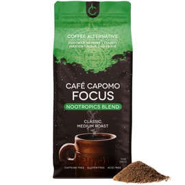 Cafe Capomo Focus Nootropic Coffee Alternative, Caffeine & Acid Free, Ashwagandha, Bacopa & Mucuna, 11 oz. From Tattva’s Herbs
