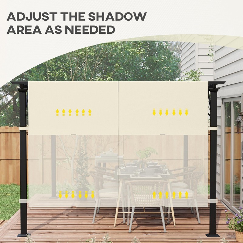 Outsunny 2 PCS 4 x 16ft Pergola Canopy Replacement, UV