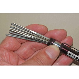 Mini File Set - 13 Pieces - Suitable for Very Fine Work - Handle with Integrated Storage Sleeve and Pocket Clip - C335906