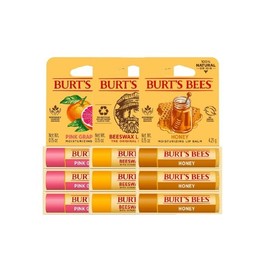 Meoncell BURTSBEES Moisturizing 4.25g Lip Balm / 메온셀 BURTSBEES 모이스춰라이징 4.25g 립밤 X 3 04 자몽X3