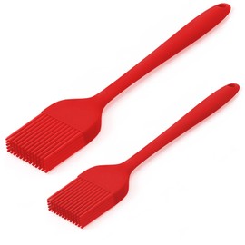 Silicone Basting Pastry Brush - Cooking Brush for Oil Sauce Butter Marinades, Food Brushes for BBQ Grill Kitchen Baking, Baster Brushes Baste Pastries Cakes Meat Desserts, Food Grade, Dishwasher Safe