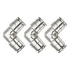 PATIKIL Air Line Fittings, 2/5" Elbow Nickel-Plated Brass Push to