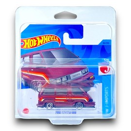 Hot Wheels - 1986 Toyota Van - HW J-Imports 6/10 - HKK66 - Short Card - Dark Red - Mattel 2023 - 1:64