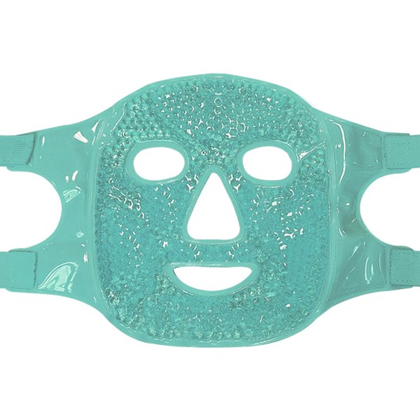 Perfect Remedy Doctor Developed Ice Face Mask - Gel Bead Face Ice Pack - Hot Cold Gel Face Mask - Reusable Ice Mask For Face, Ice For Face, Cooling Face Mask For Puffy Eyes, Migraine & Headache [Green]