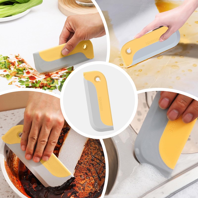 Chaoowr Small Squeegee, Flexible Rubber Car Window Squeegee, Mini Squeegee