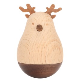 Deer Wobbler Toy, Cute Roly Poly Toys, Wooden Tumbler Wobbler Toys for Boys Girls Gifts School Home Decorative