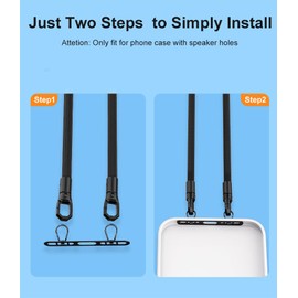 Turkalla Phone Tether Tab with Two Hook, 0.4mm Ultra-thin Stainless Steel Cellphone Metal Patch,Universal Lanyard Tether Tab for Cell Phone