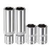 sourcing map 4Pcs 1/4-Inch Drive Deep & Shallow Impact Socket
