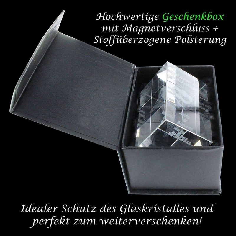 3D Glass Cuboid | Trombone with Name of Choice |