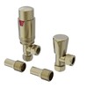 NRG Thermostatic Valve Bathroom Radiator Valves TRV 15mm Brushed Brass