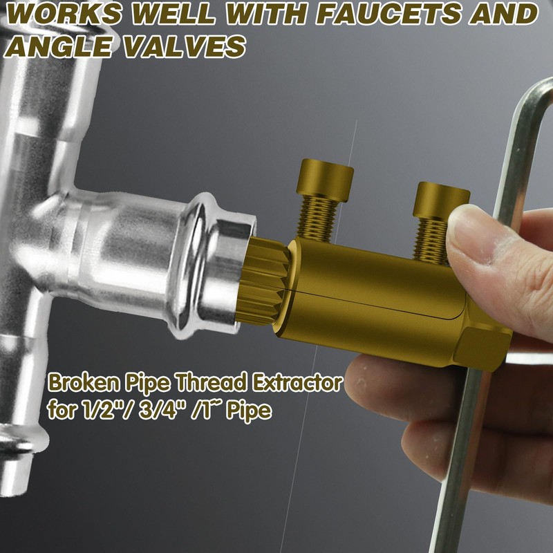 CYUXING Broken Valve Thread Extractor Broken Pipe Thread Extractor Tool,