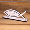 Decorative Stand Fish – Congratulations on Confirmation – with Name
