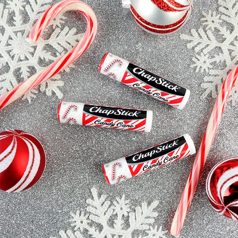 ChapStick Candy Cane Peppermint Lip Balm Tube, Candy Cane Lip