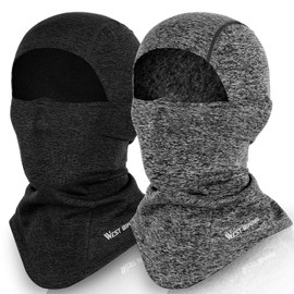 West Biking Balaclava Motorcycle Winter Face Mask Ski Mask Windproof Breathable Warm Bicycle Balaclava Men Women Thermal Fleece Balaclava Motorcycle Balaclava Mask Face Hood, Black+grey