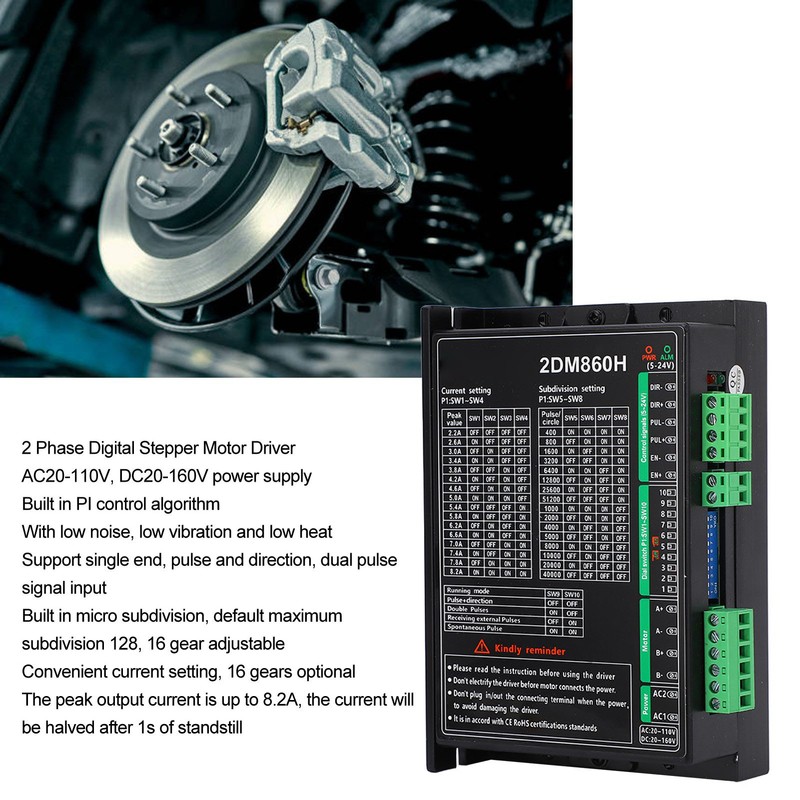 Digital Stepper Motor Driver 2 Phase 16 Subdivisions 16 Currents