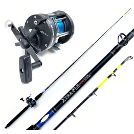 FLADEN Fishing Norway fishing set combo boat high sea rod 2.10 m 20-30 lbs/boat rod + multi reel + line