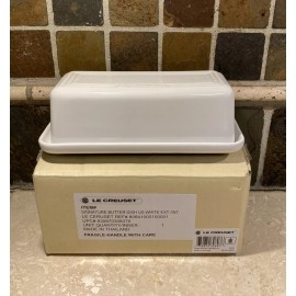 Le Creuset "White" Signature Butter Dish LE CREUSET Stoneware Covered Single Stick