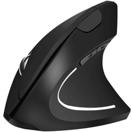 GADIRIA Ergonomic Vertical Wireless Bluetooth Mouse Right Handed 6 Buttons 2.4G Optical LED PC Computer Laptop Desktop Mac 800/1000/1200dpi Black