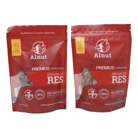2 Pack Alnut Premios Liofilizados Hígado De Res Perro Y Gato