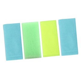 WOONEKY 4pcs Exfoliating Nylon Bath Towels Reusable Shower Scrubber for Back Neck Shoulders for Daily Use Convenient Space Saving Design Durable Double Stitched Edges