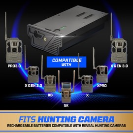 Azonpower 6000mAh Rechargeable Lithium Battery Pack for Reveal Trail Camera - Compatible with X, XB, SK, X Pro, Pro 3.0, X Gen 2.0/3.0 Hunting Accessories (2-Pack, USB-C Fast Charging)