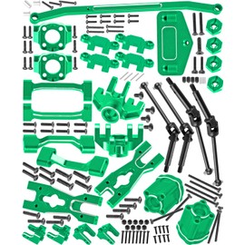 RcarmumbWow RC Upgrades for L0S1 1/18 Mini LMT 4X4,Driveshafts,Servo,Body Mount,Upper&Lower Shock Mount,Side Panel Crossbar,Rear Cup,Steering Cup&C Hub,Steering Links,Shock Strengthen Mount,Green