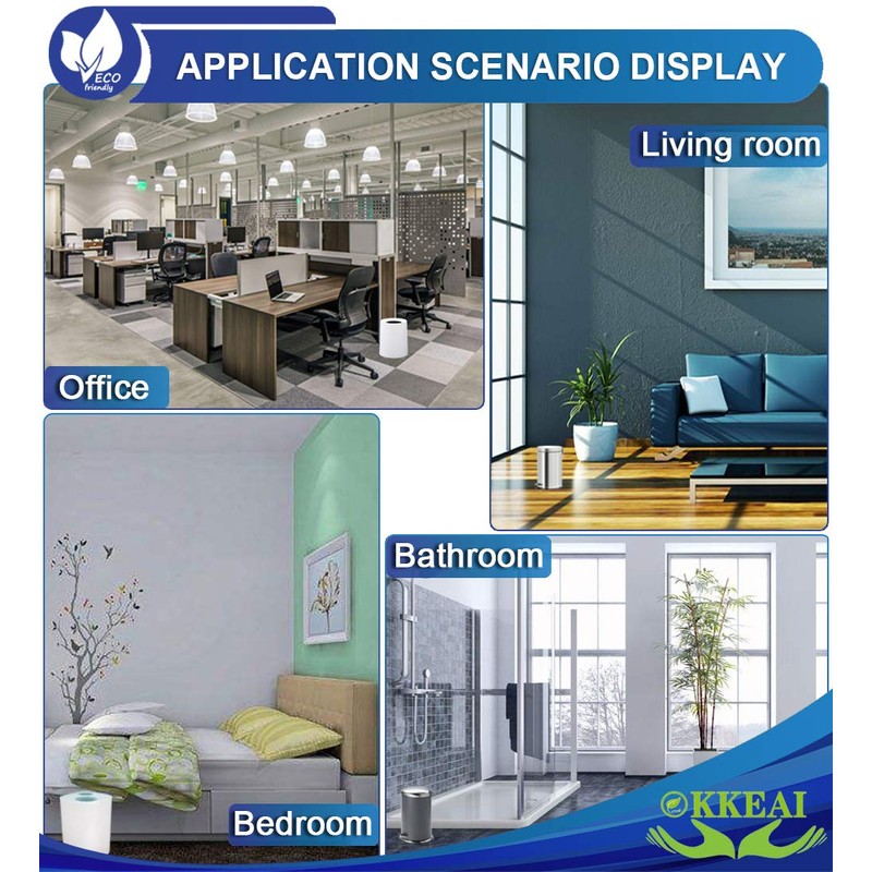 OKKEAI 120 Counts Garbage Bags 3 Gallon/10 Liter- Small Biodegradable