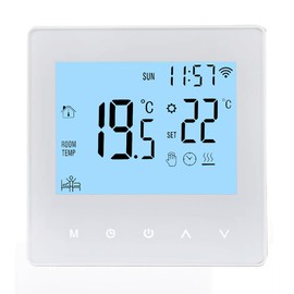 Smart Tuya WiFi Thermostat 16A Digital Programmable LCD Display Underfloor Heating Temperature Controller Digital Intelligent Wall Thermostat for Electric Heating BL-2