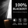 DWCN 100% Blackout Curtains 45 Inches Long with Black Liner,