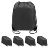 BeeGreen 20 pieces Wholesale Black Drawstring Backpack Bags Cinch Bags