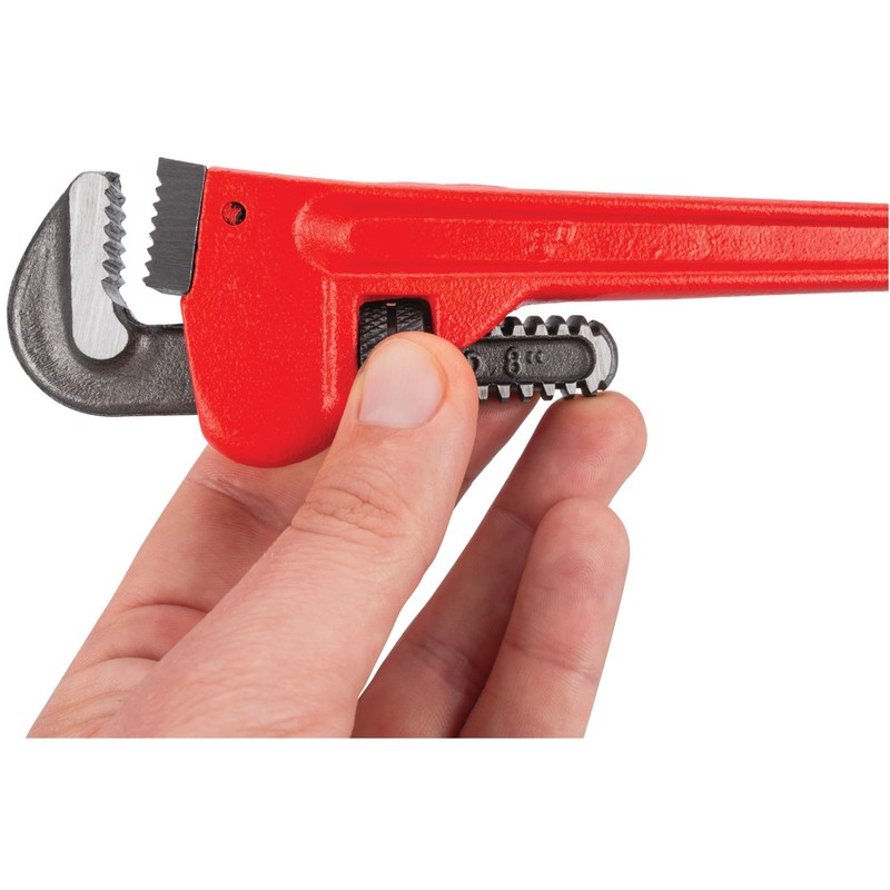 Performance Tool W1133-8B Heavy-Duty Adjustable Straight Pipe Wrench, 8-inch