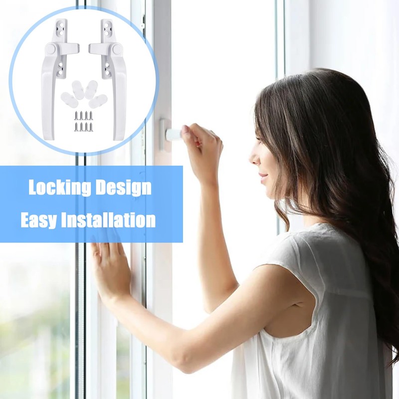 LIAMGUS 2 pcs Window Handle, Double Glazing Window Handles, Window