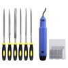 Weidllys Deburring Tool Kit,with 6Pcs Needle Files.a Anti-Slip Handle and