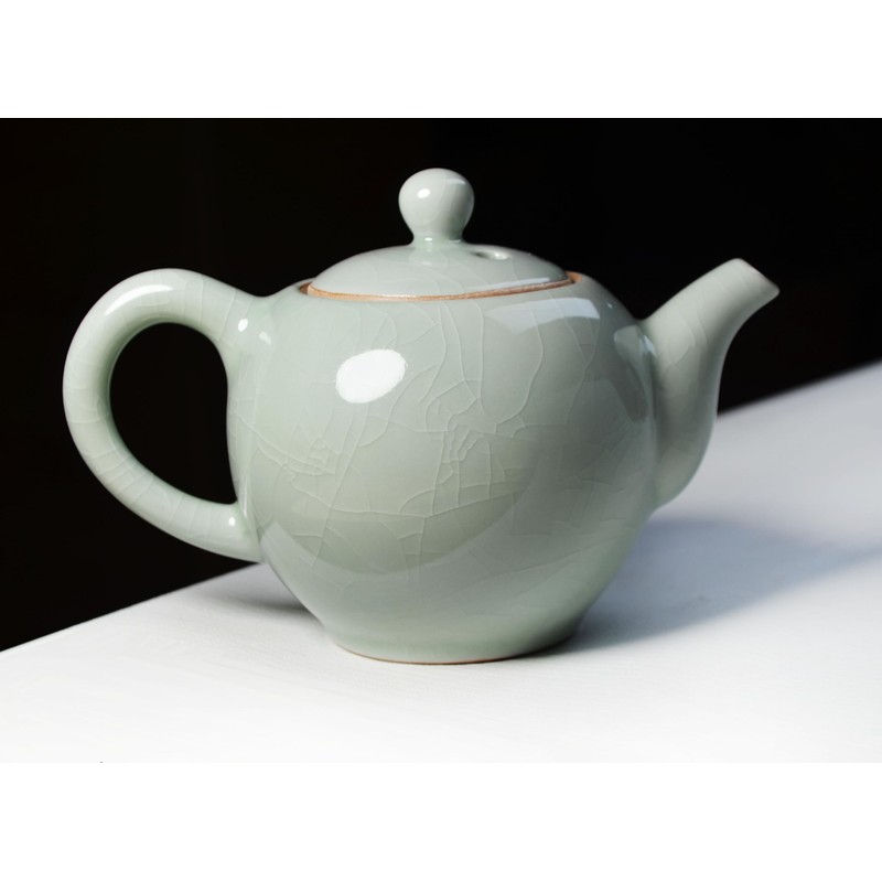 Small Ceramic Teapot, 9oz Tea Pot Chinese Tradition Kiln-changed Glaze