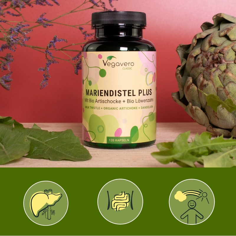 Vegavero Artichoke Leaf Extract Complex | 120 Capsules | HIGH