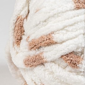 Crafted By Catherine Spot On Chenille Yarn - 2 Pack (56 Yards Each Skein), Tan, Gauge 6 Super Bulky