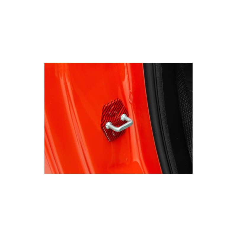 SpeedForm Door Striker Trim; Red Carbon Compatible For 15-23 Challenger