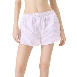 Florence By Mills Women's Do Not Disturb Sleep Short, White Pink Stripe, X-Small
