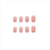 24 Pcs Pink Heart Press on Nails Medium Square Nail