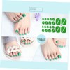 Ipetboom 5pcs Press on Toenail Tips False Toe Nail Fake