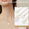Collar Dije Letras Iniciales Acero Inoxidable Doradas Mujer