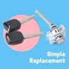 GLOXTED 04921-TVA-A01 Front Left Driver Side Door Lock Cylinder Set