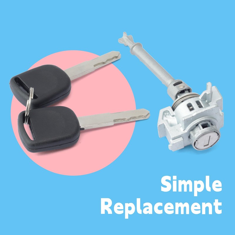 GLOXTED 04921-TVA-A01 Front Left Driver Side Door Lock Cylinder Set