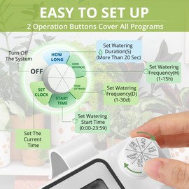 Automatic Plant Waterer Indoor Self Watering System, Plant Watering Devices, Automatic Watering System for 15 Potted Plants with Programmable Water Timer, Plant Watering System for Vacation