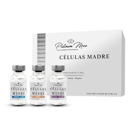 PLATINUMMAX Células Madre | Regenera, Repara, Uniforma, Tonifica, Hidratación Profunda) 3 Viales de 10 Ml c/u